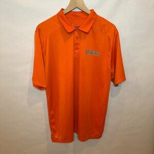 Cleveland Browns NFL Nike on field Dri-Fit golf performance polo orange L